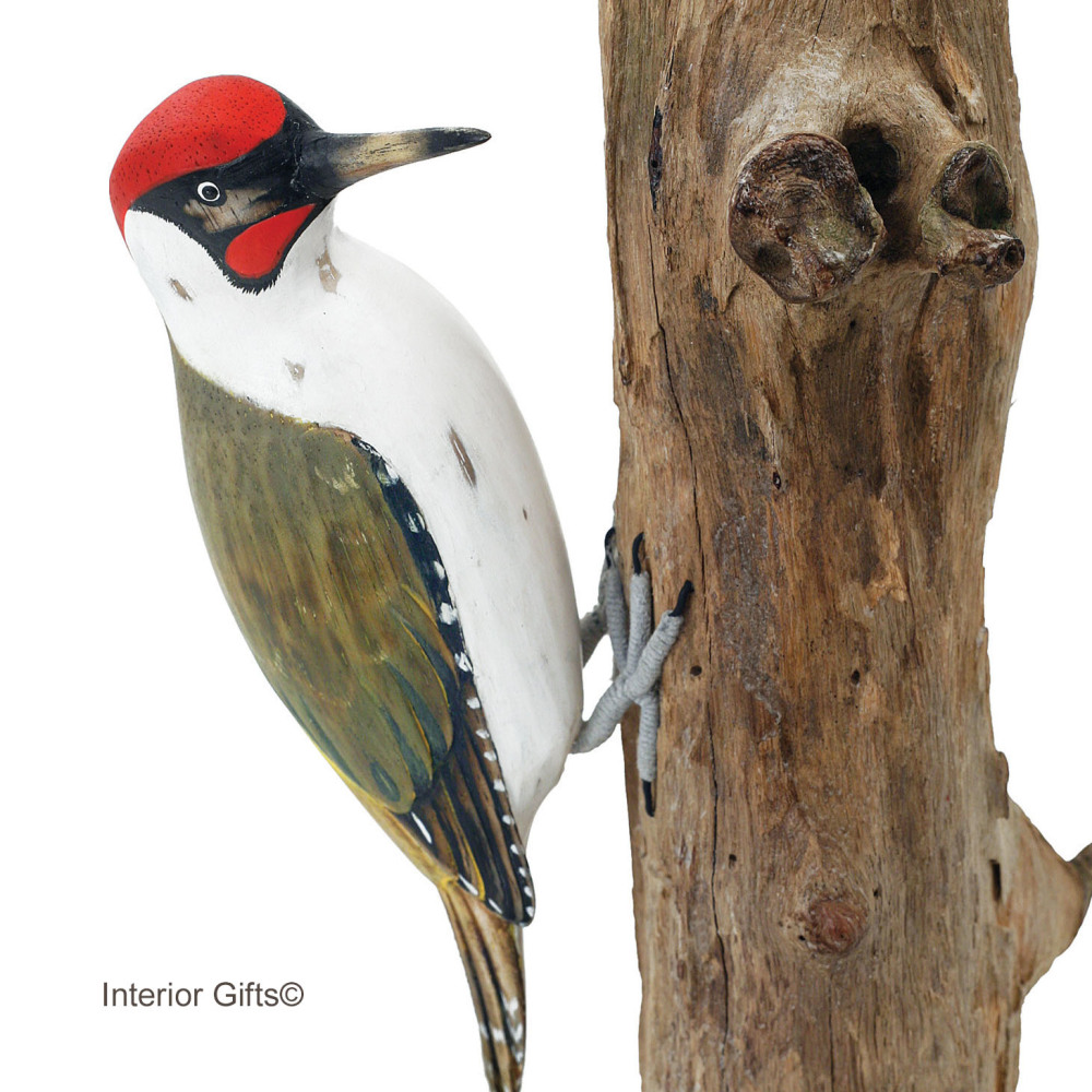 Archipelago Green Woodpecker Wood Carving