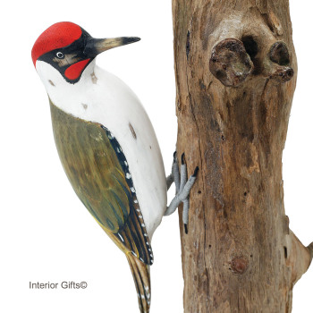 Archipelago Green Woodpecker Bird Wood Carving