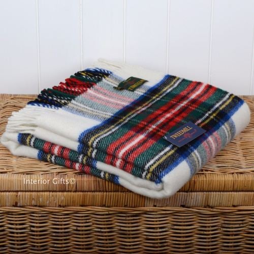 Wool Tartan Throw Tweedmill Dress Check Plaid Pure New Tweedmill Dress Tartan Check Cream Red Picnic Throw Travel Ru