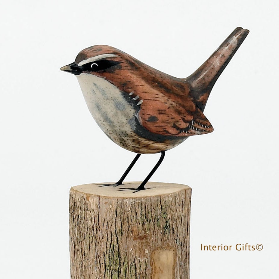 Archipelago Wren Bird Wood Carving