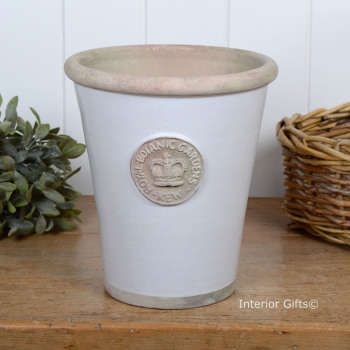 Kew Long Tom Pot Bone - Royal Botanic Gardens Plant Pot - Large