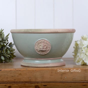 Kew Footed Bowl in Chartwell Green - Royal Botanic Gardens Plant Pot - Large