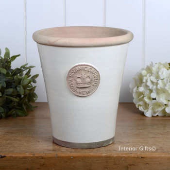 Kew Long Tom Pot in Ivory Cream - Royal Botanic Gardens Plant Pot - Large