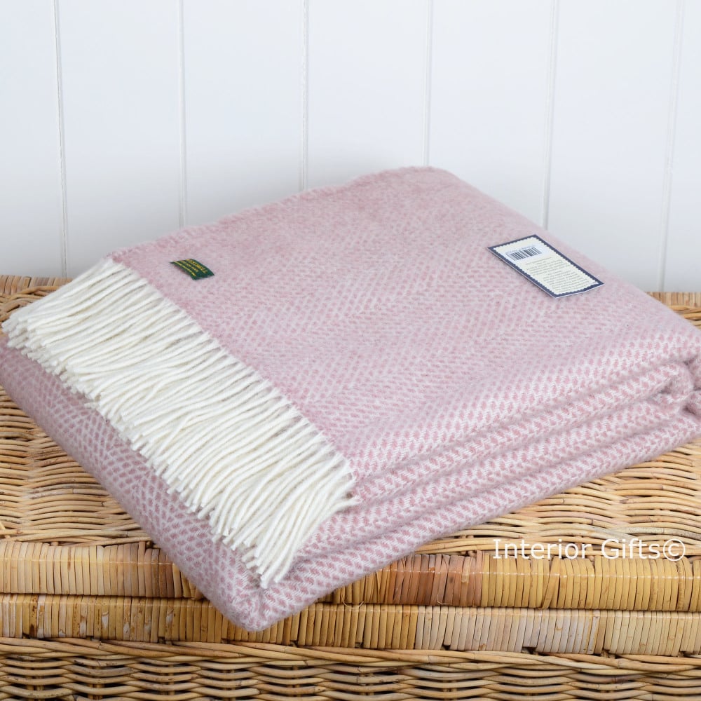 Honeycomb Beehive 100% Wool Bed Blanket Sofa Throw Picnic Travel Rug Made in UK 