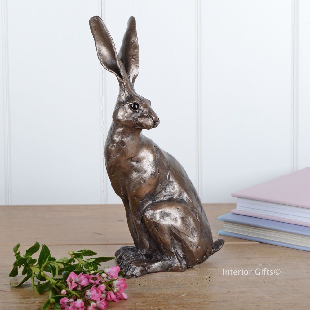 Sitting Hare Small Frith Bronze Sculpture by Paul Jenkins