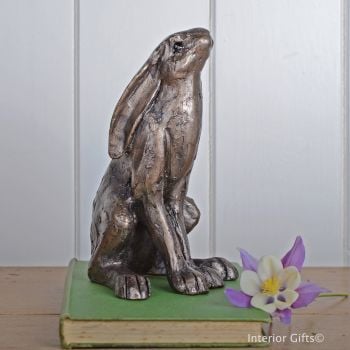 Hilda Moongazing Hare Frith Bronze Sculpture by Paul Jenkins