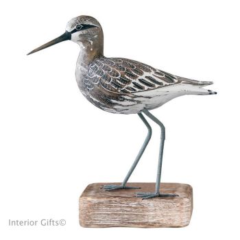 Archipelago Sandpiper Standing Straight Bird Wood Carving