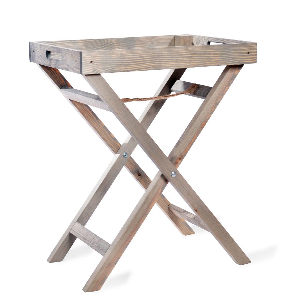 Butlers Tray in Rustic Spruce with Removable Top