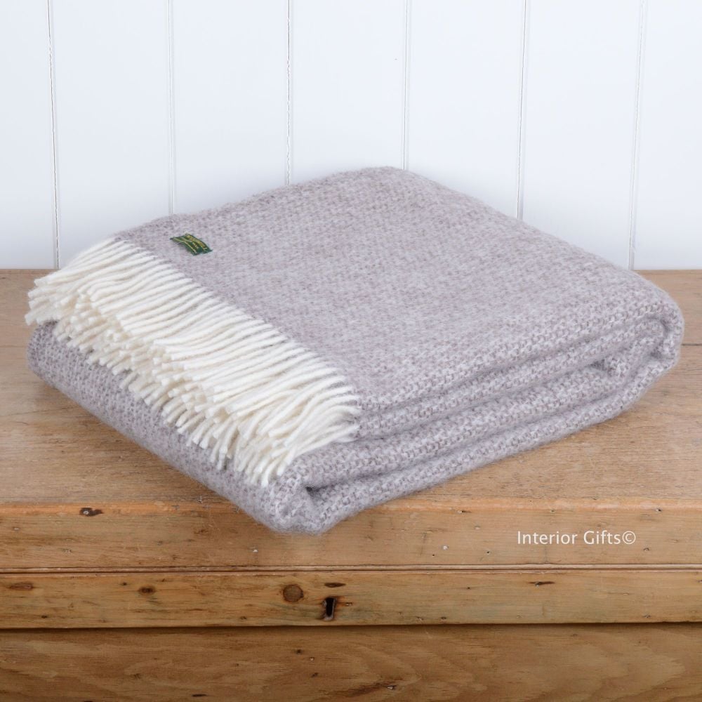 Tweedmill Natural Beige Ascot Pure New Wool Throw
