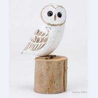 Archipelago Baby Barn Owl Bird Wood Carving