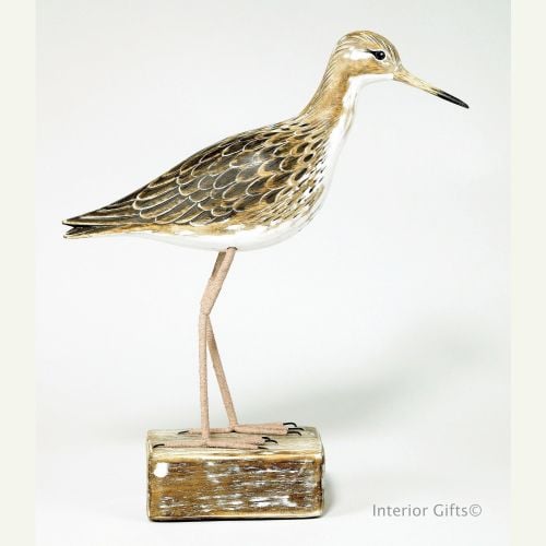 Archipelago Ruff Standing Straight, Bird Wood Carving