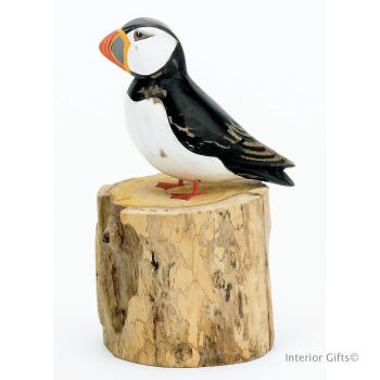 Archipelago Puffin Straight Small Bird Wood Carving