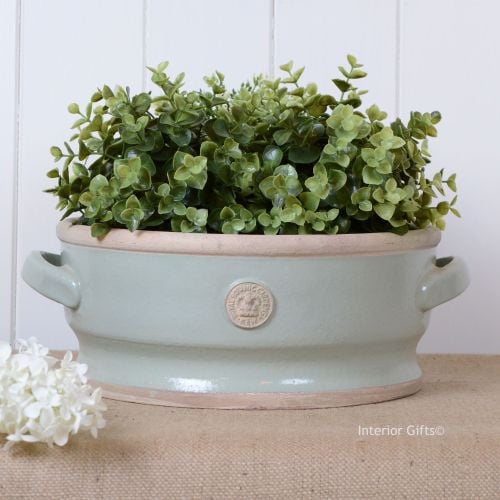 Kew Low Footed Bowl with Handles Chartwell Green - Royal Botanic Gardens Pl
