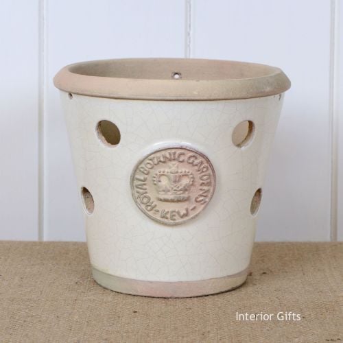 Kew Orchid Pot in Ivory Cream - Royal Botanic Gardens Plant Pot