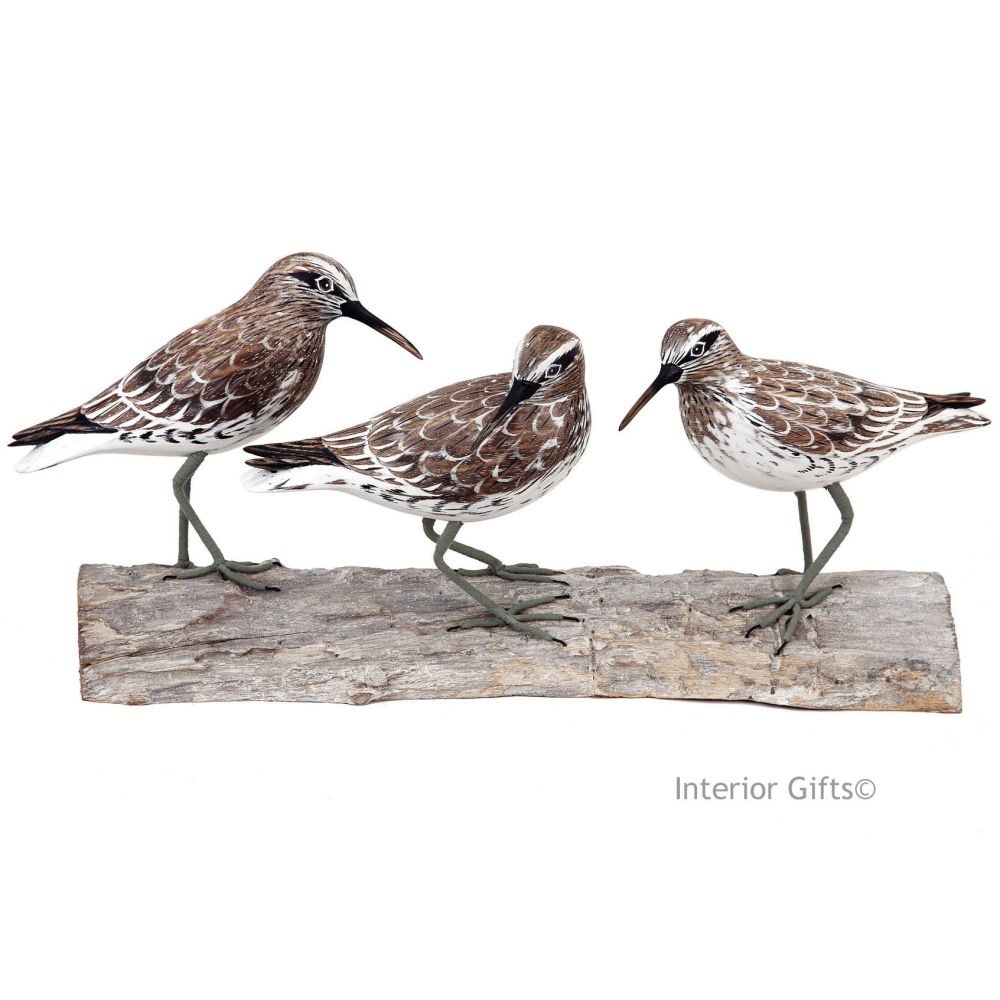Archipelago 'Knot Block' Three Knot Birds on Driftwood Wood Carving