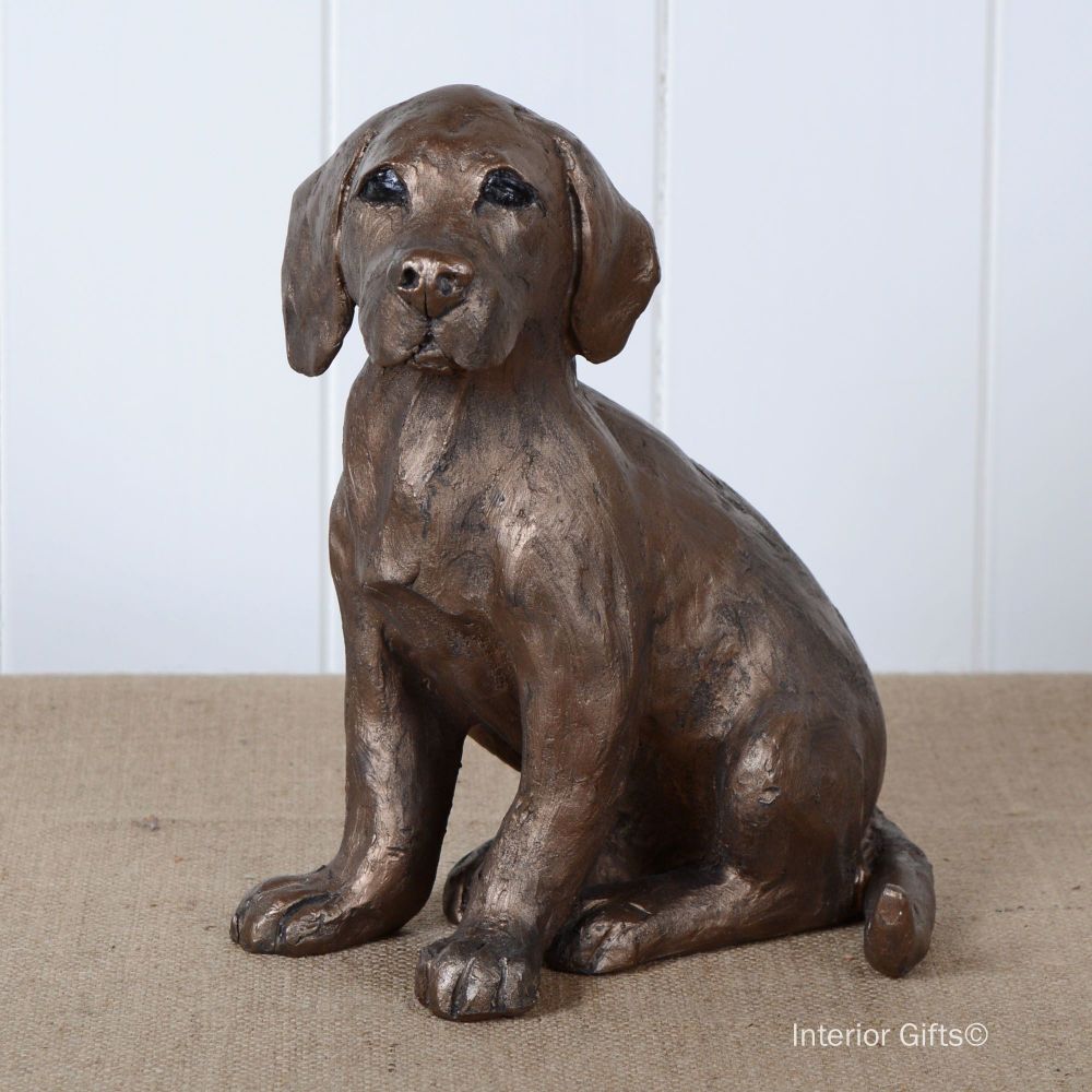Beautiful Labrador Puppy in Bronze 'Toto' by Frith Sculpture