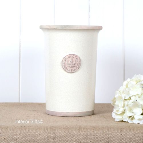 Kew Royal Botanic Gardens Florist Flower Vase in Ivory Cream - Small 25.5 c