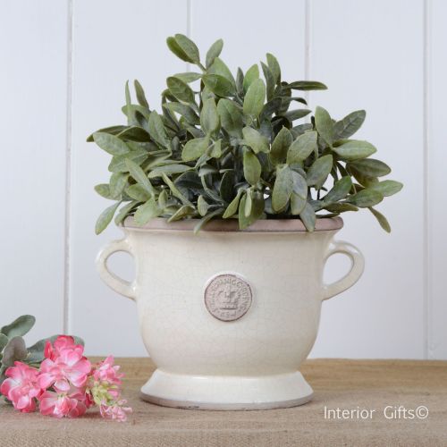 Kew Royal Botanic Gardens Footed Vase in Ivory - Small