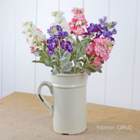 Ceramic Jug in Cream - Drinks or Flower Vase 20 cm H