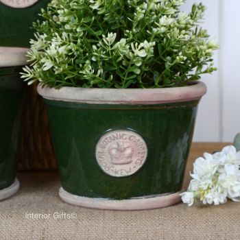 Kew Low Planter Pot Country Green - Royal Botanic Gardens Plant Pot - Small