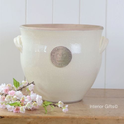 Kew Provencal Pot with Handles Ivory Cream - Royal Botanic Gardens Plant Po