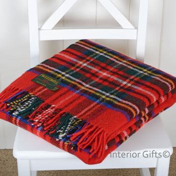 Tweedmill Royal Stewart Check Red Plaid Picnic / Throw / Travel Rug / Blanket