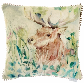 Voyage Oak View Stag Square Country Cushion - 50 x 50 cm