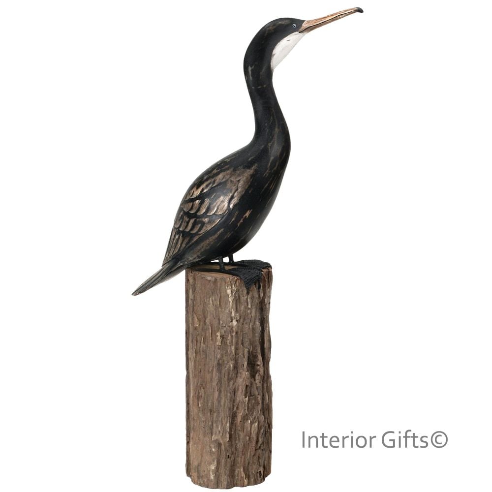 Archipelago High Cormorant Bird Wood Carving