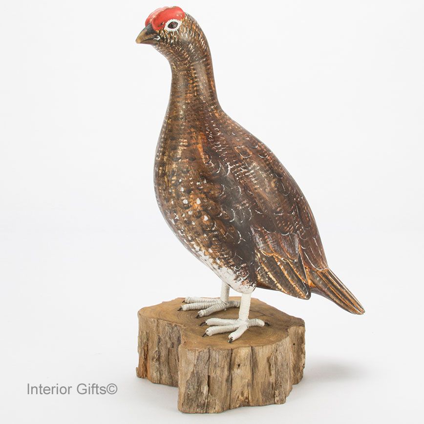 Archipelago Grouse Male Bird Wood Carving