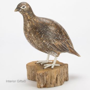Archipelago Grouse Female Bird Wood Carving