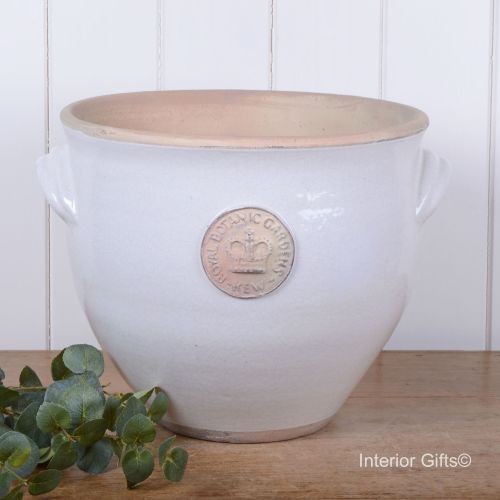 Kew Provencal Pot with Handles Bone White - Royal Botanic Gardens Plant Pot