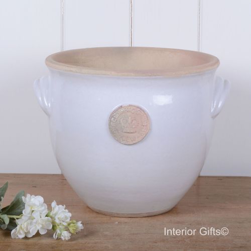 Kew Provencal Pot with Handles Bone White - Royal Botanic Gardens Plant Pot