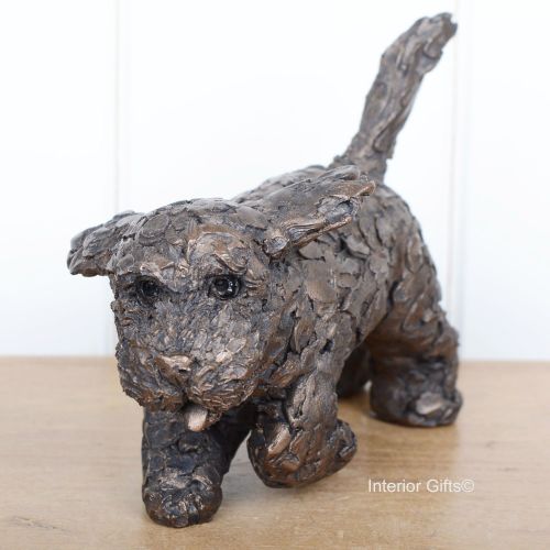 WINNIE COCKAPOO Running Frith Bronze Sculpture by Adrian Tinsley