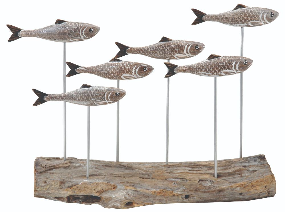 Archipelago Herring Shoal Fish Wood Carving
