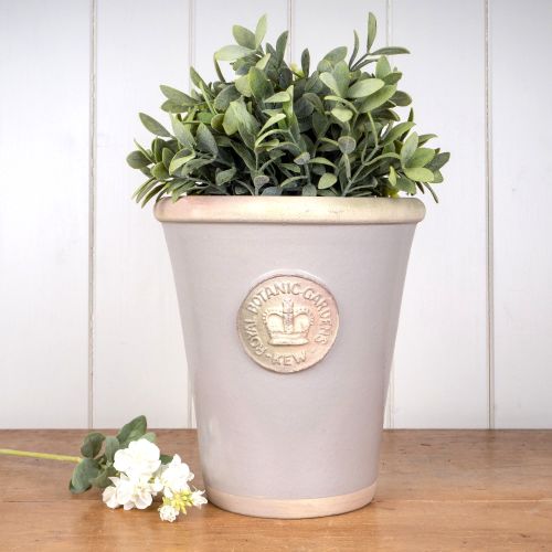 Kew Garden Long Tom Large Plant Pot Almond | Royal Botanic Gardens Pot