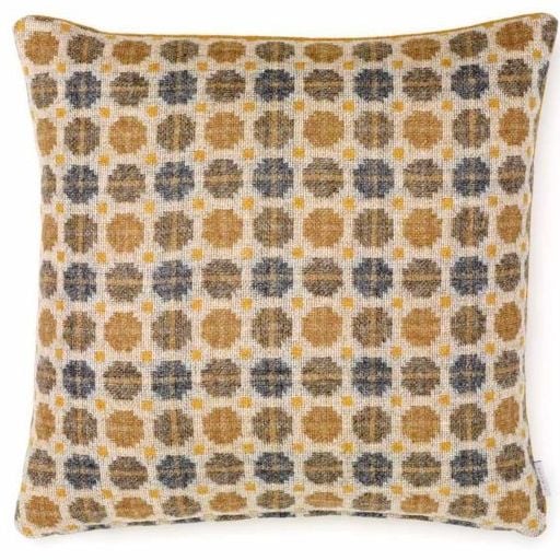 BRONTE by Moon Cushion - Gold Milan Check Shetland Wool