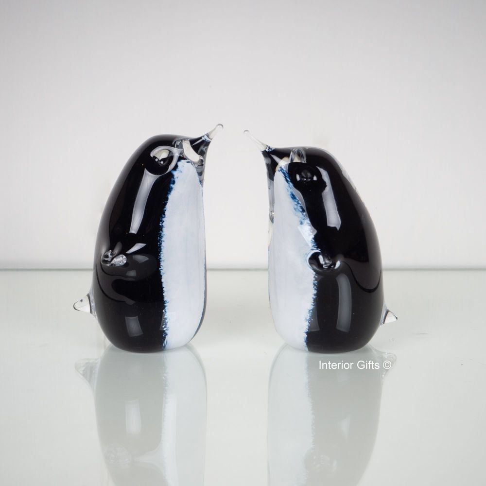 Glass Penguin Sculpture / Paperweight - Handmade