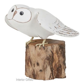 Archipelago Barn Owl Taking Off Bird Wood Carving