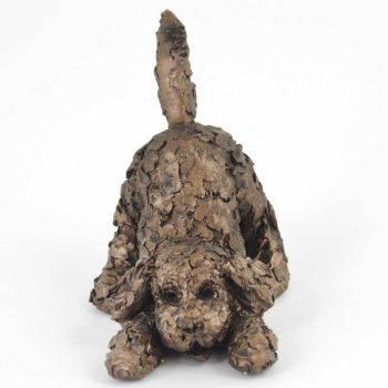 MISCHIEF Cockapoo Playing Frith Bronze Sculpture  Miniature *NEW* by Adrian Tinsley