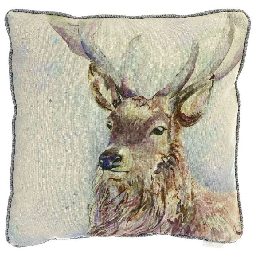 Voyage Wallace Stag Square Country Cushion - 50 x 50 cm