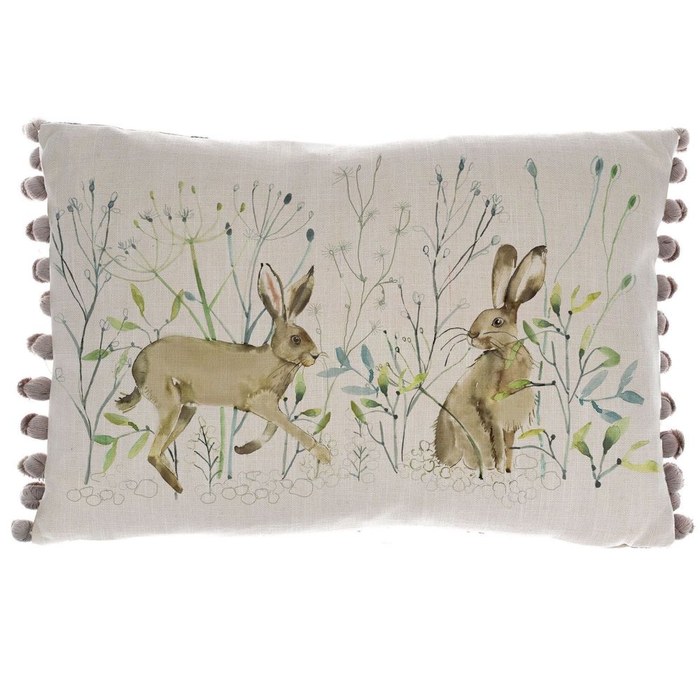 Voyage Braidlaw Hares Rectangular Country Cushion - 40 x 60cm