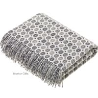 BRONTE by Moon Milan Grey Throw in Supersoft Merino Lambswool