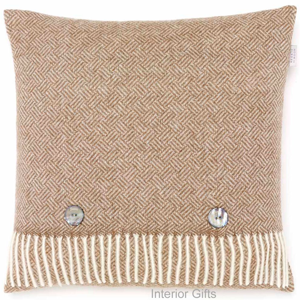 BRONTE by Moon Cushion - Parquet Camel Merino Lambswool