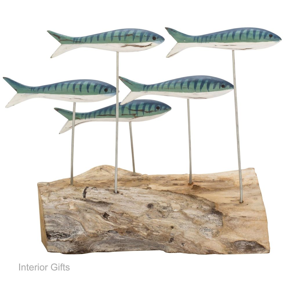 Wooden Fish Shoal Ornament
