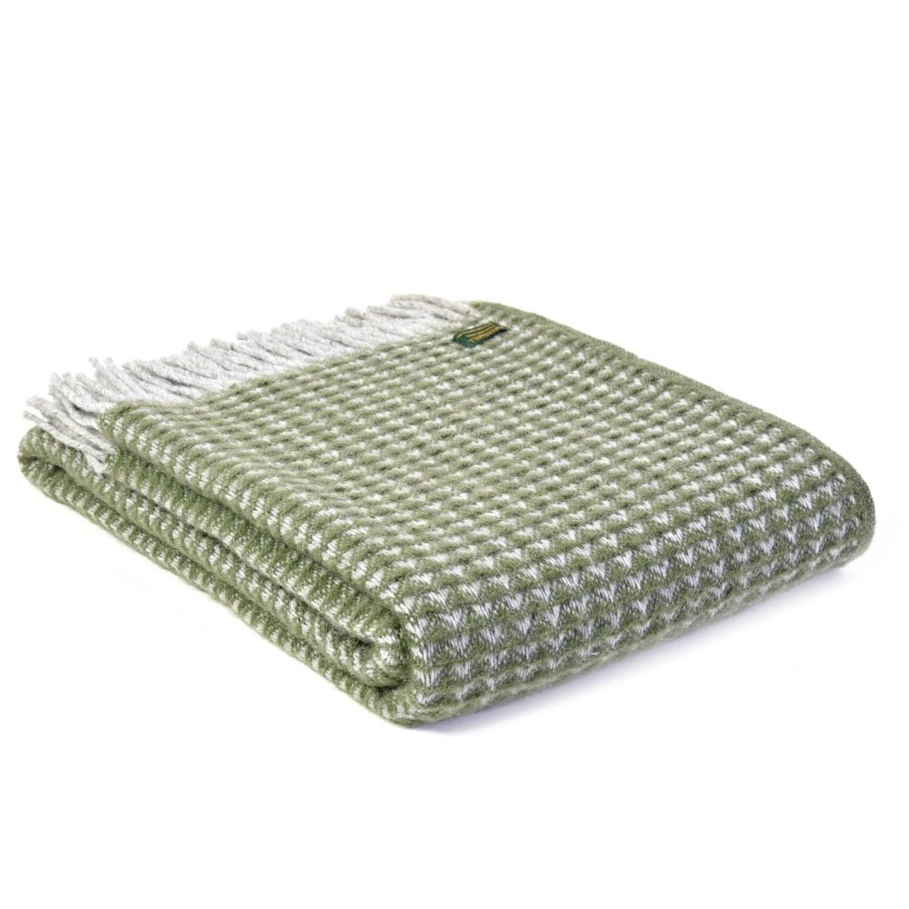 Tweedmill Treetop Olive  Green Knee Rug or Small Blanket Throw Pure New Woo