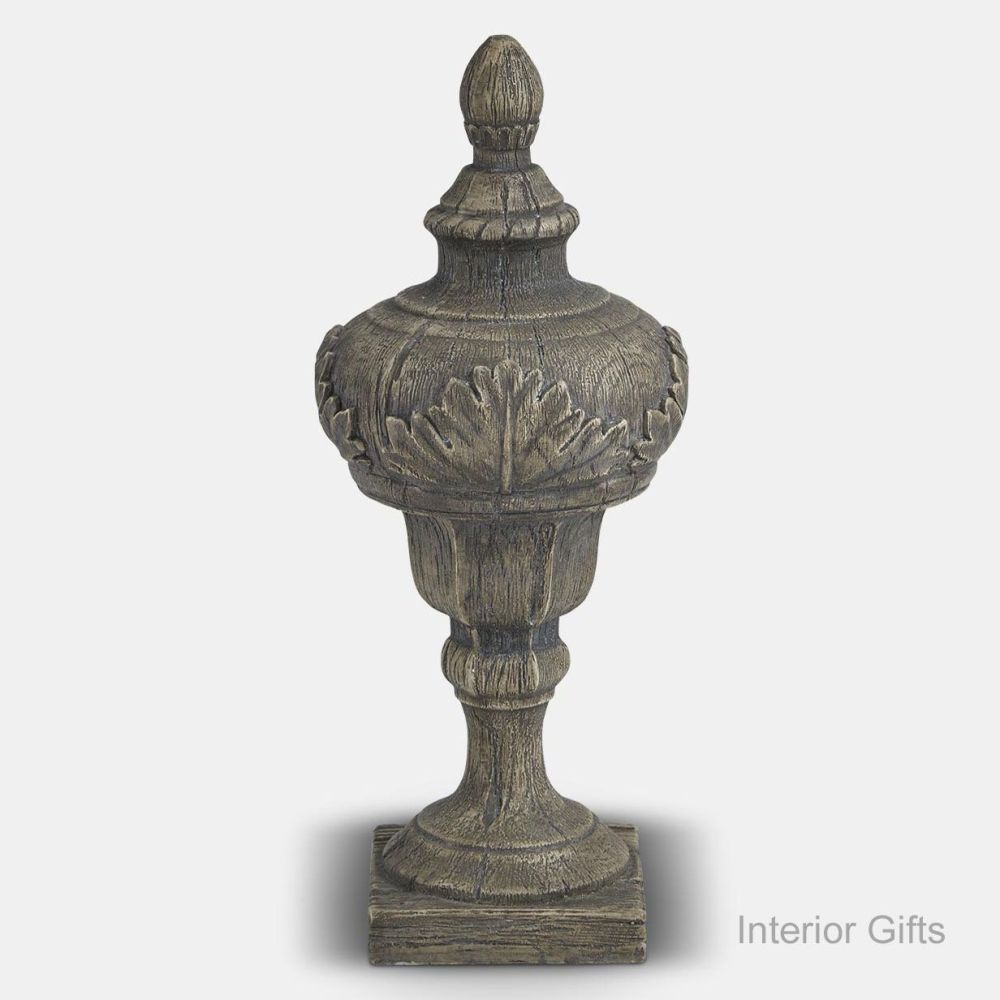 Natural Decorative Wooden Finial in a classic rustic finish from The