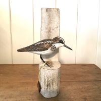 Archipelago Little Stint on Post, Bird Wood Carving