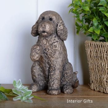 CLOVER  COCKAPOO Paw Up Frith Bronze Sculpture by Adrian Tinsley *NEW*