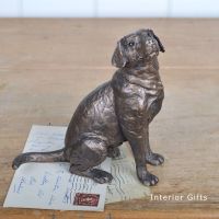 Harry Bronze Labrador Sitting  Up by Frith Sculpture