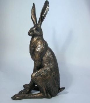 Sitting Hare Large Frith Bronze Sculpture by Paul Jenkins